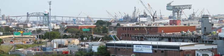 Portsmouth Shipyard aerial-view